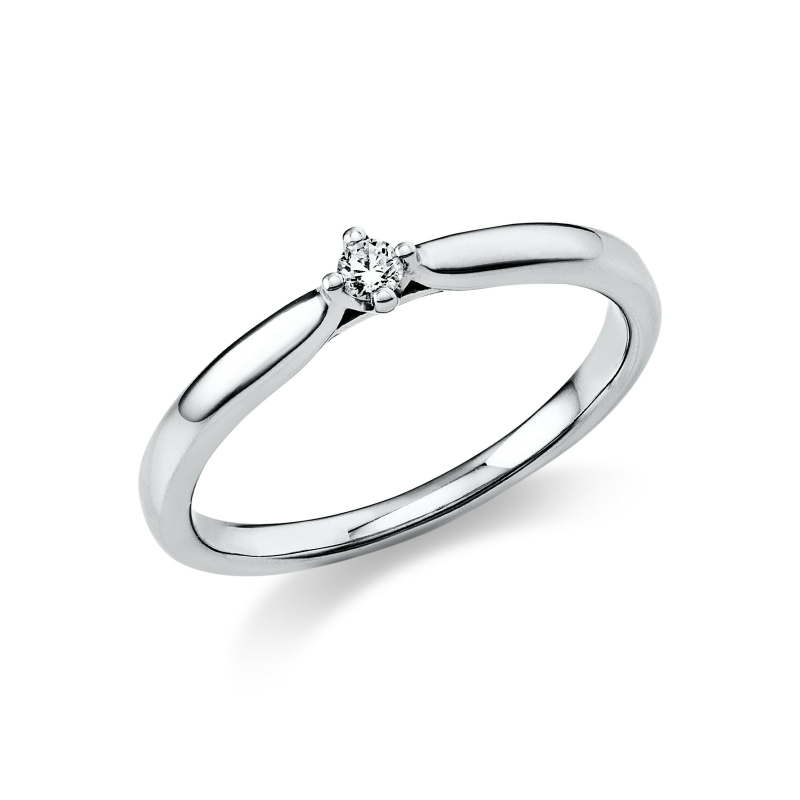 Brillant Solitär Ring 0,05 ct 750/ 18 K Gold