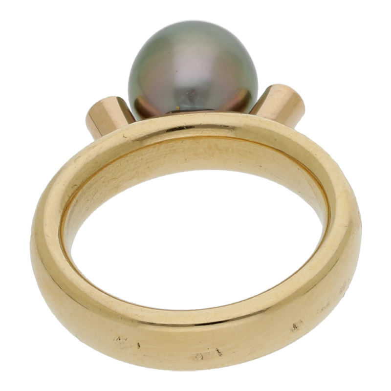 Tahitiperlen Brillant Ring 750/ 18 K Gold