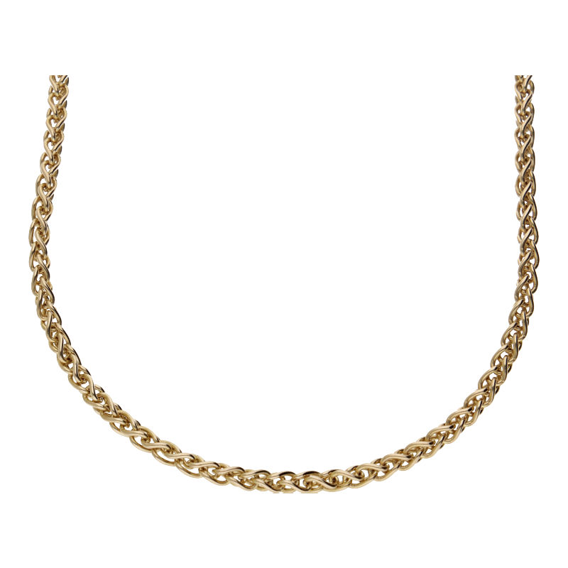 Zopfkette 45 cm massiv Gold 585/14 K/ NP ca. 4800 €