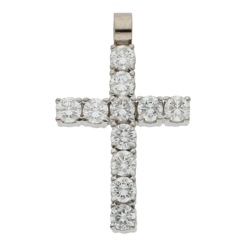 Brillant Kreuz Weißgold NP ca. 1980 €