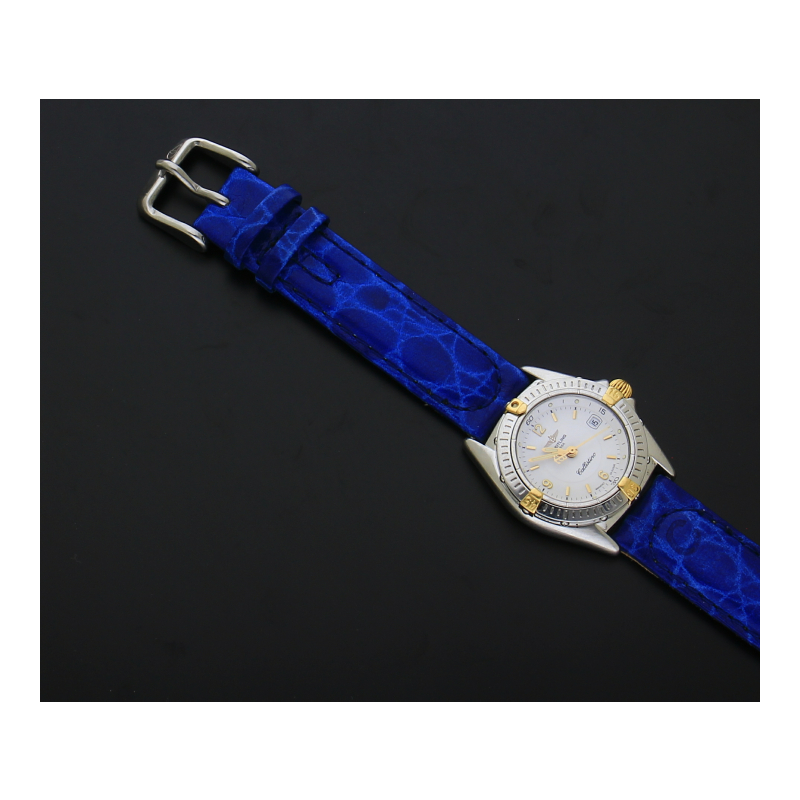 Breitling Callistino B52045.1 Quarz Damenuhr Revision 08/2026 blaues Lederband