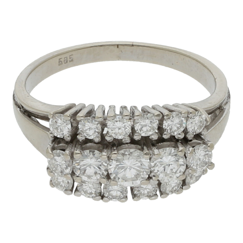 Brillant Ring ca. 1,07 ct vvs 585 Weißgold Gr 54