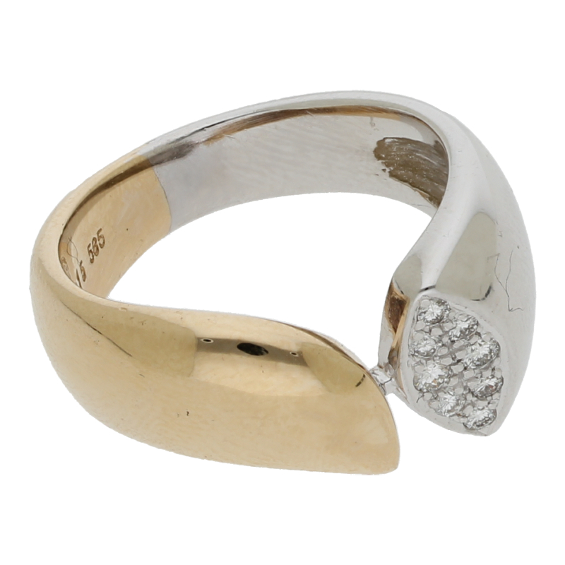 Brillant Ring 585/ 14 K Bicolor