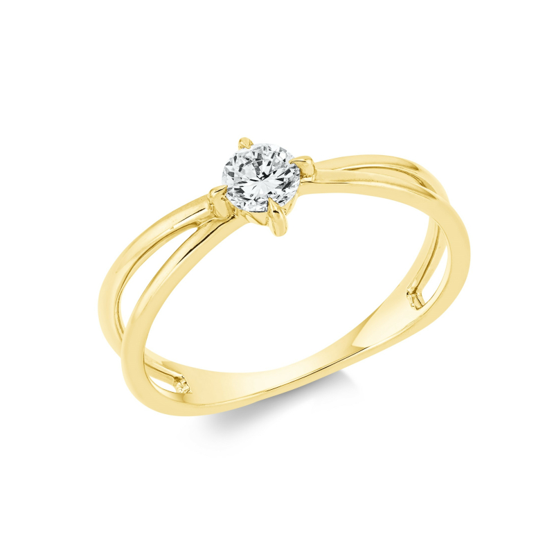 Brillant Solitär Ring 0,25 ct 750/ 18 K Gold