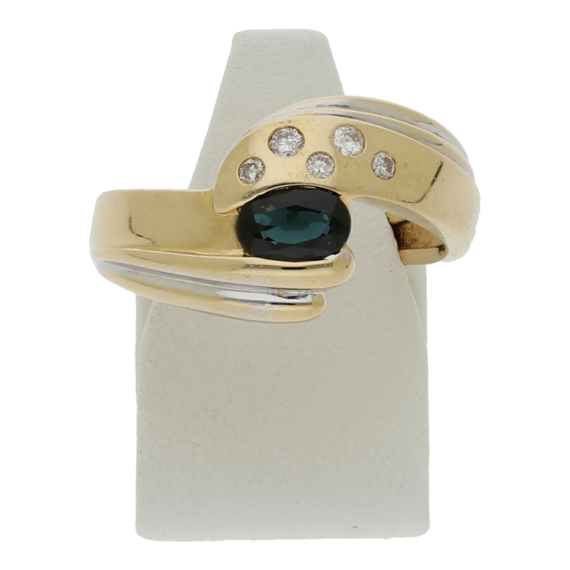 Saphir Brillant Ring 750 Gold