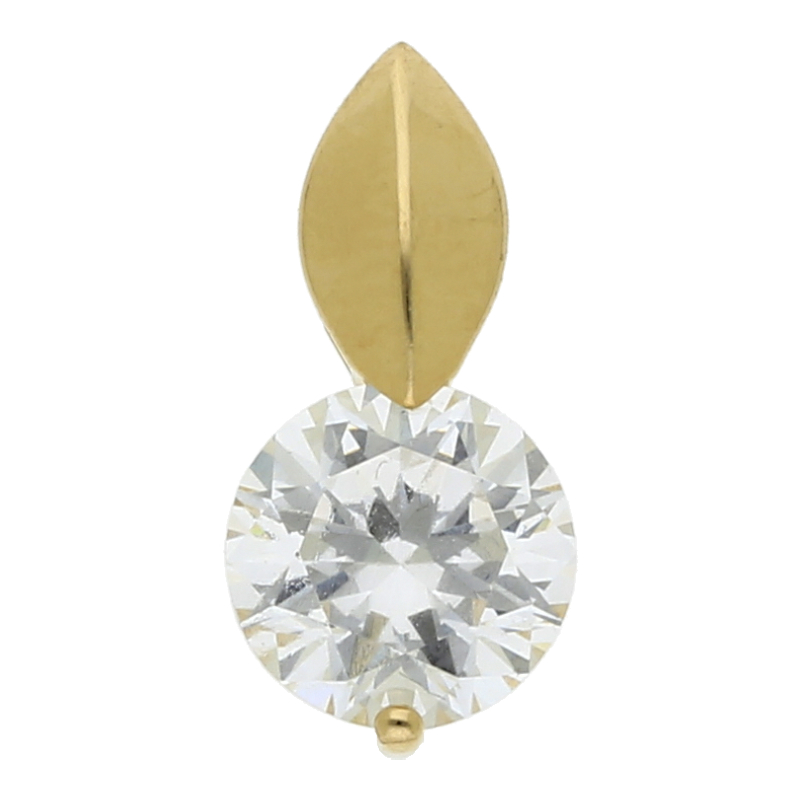 Farbsteinanhänger 585/14 K Gelbgold Zirkonia