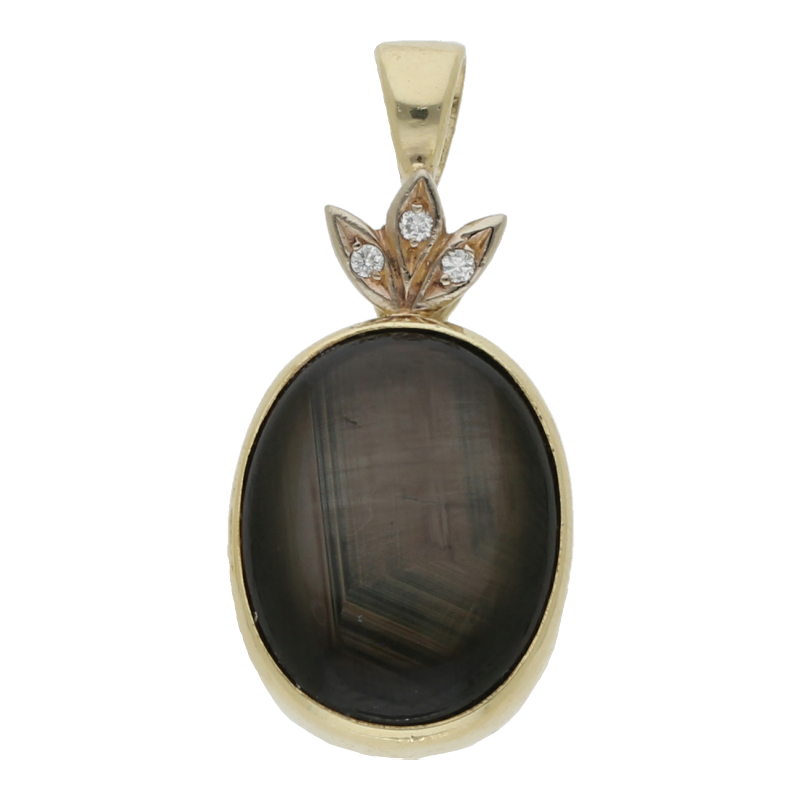 Mondstein Brillant Anhänger 585/ 14 K Gold