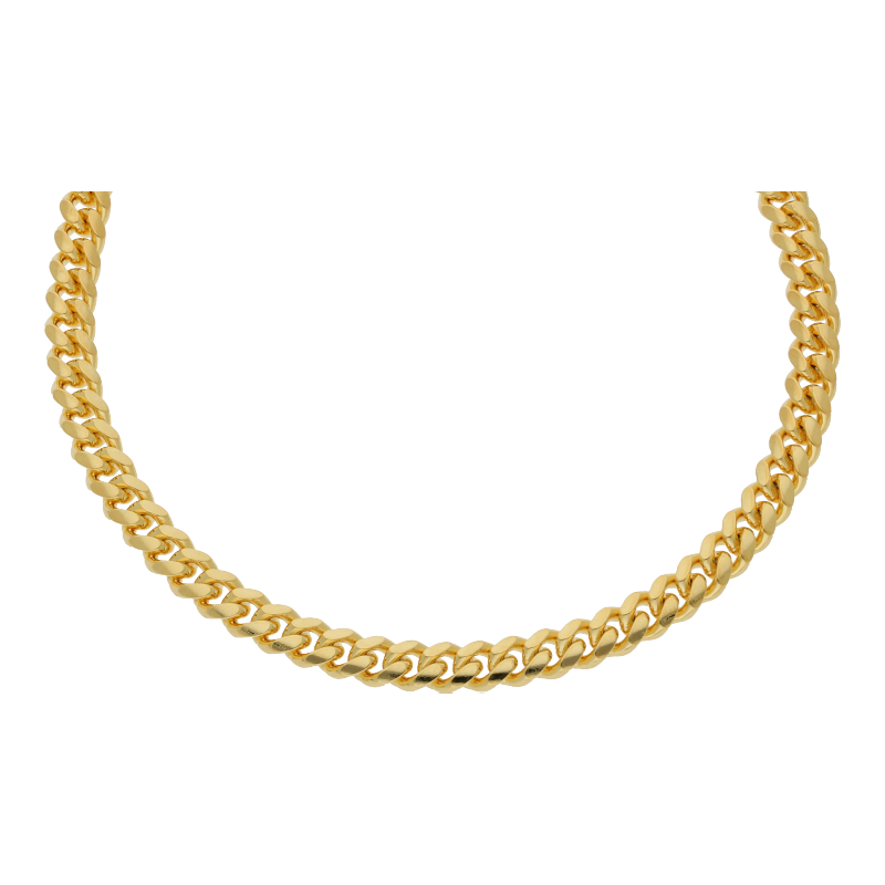 Halskette 925 Silber-vergoldet Panzerkette Breite 5,0 mm Länge 55 cm