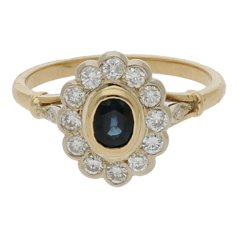 Saphir Diamant Ring 750 Gold Gr 54