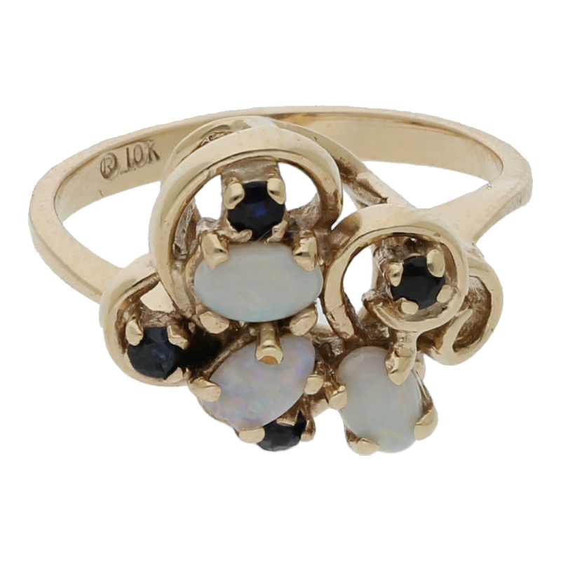 Opal Saphir Ring 417/ 10 K Gold
