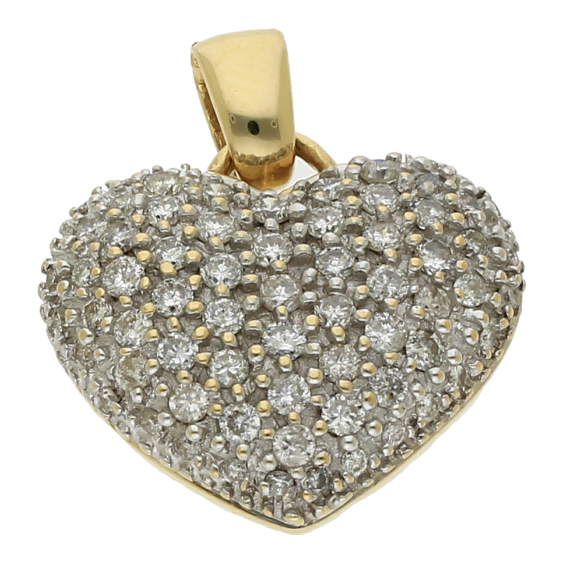 Brillant Herz Anhänger 585/ 14 K Gold