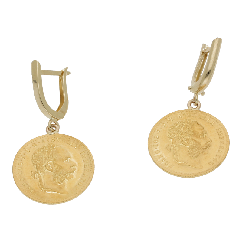 Ohrhänger mit 1er Dukaten 585 - 986 Gold