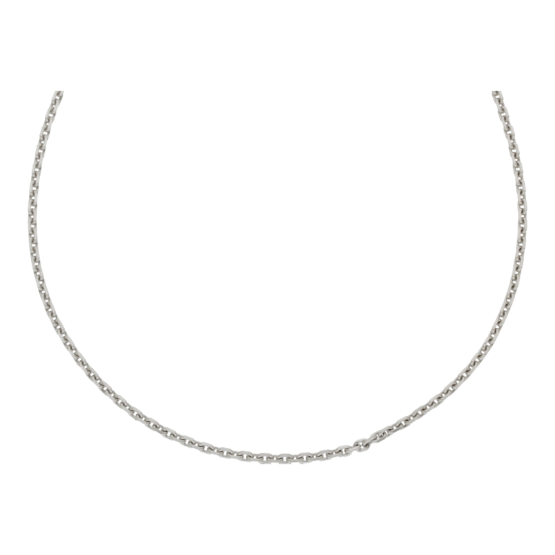 Halskette 585/14 K Weißgold Ankerkette Länge 40 cm