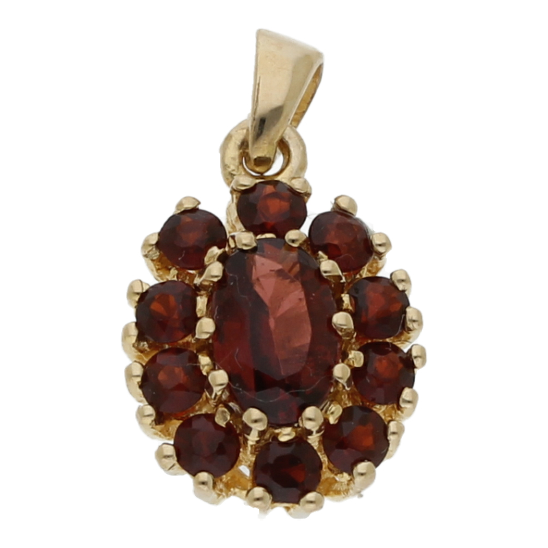 Granat Anhänger 333/ 8 K Gold