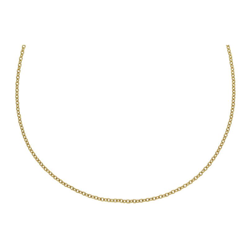 Halskette 750 /18 K Gelbgold Ankerkette Länge 45 cm/0,8 mm