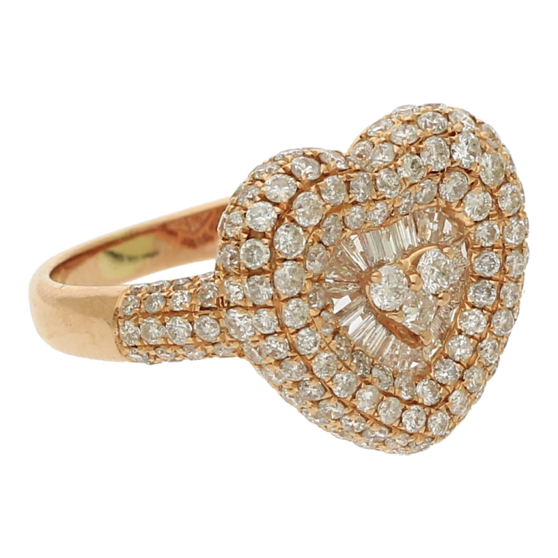 Herz Brillant Diamant Ring 750/ 18 K Gold