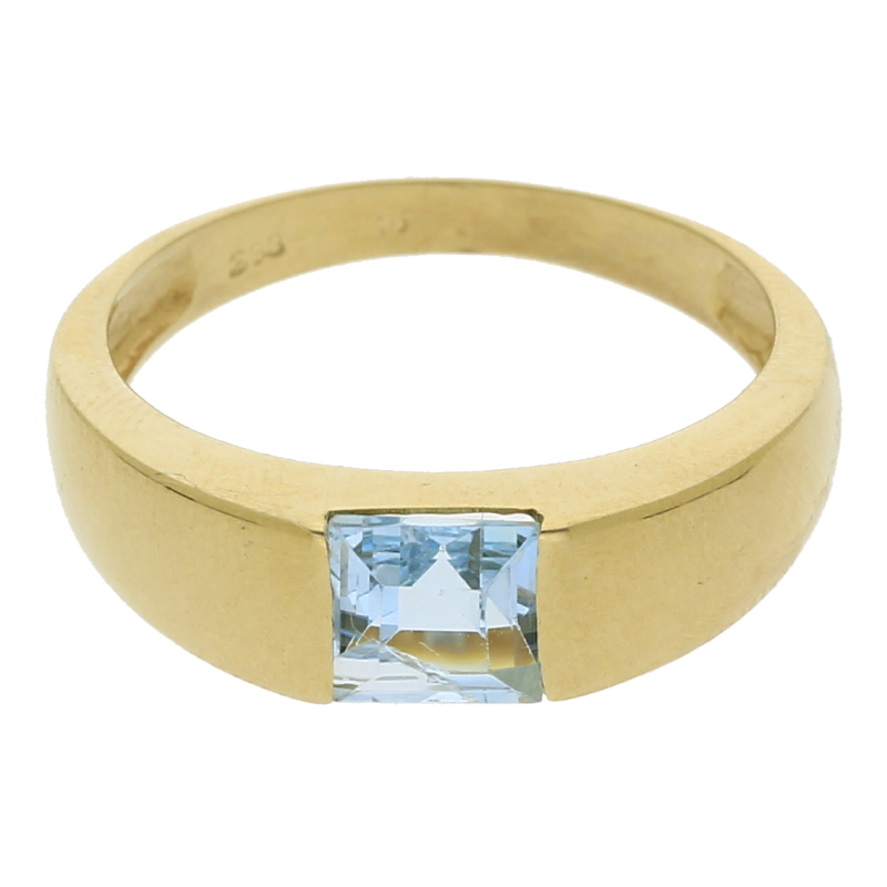 Blautopas Ring 333/ 8 K Gold