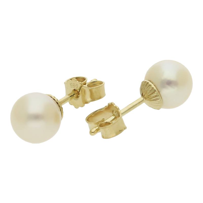 Zuchtperle Ohrstecker 585/ 14 K Gold