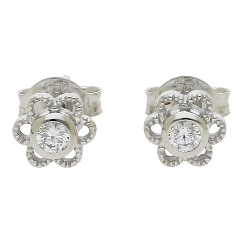 Ohrstecker Blume 925/ Silber