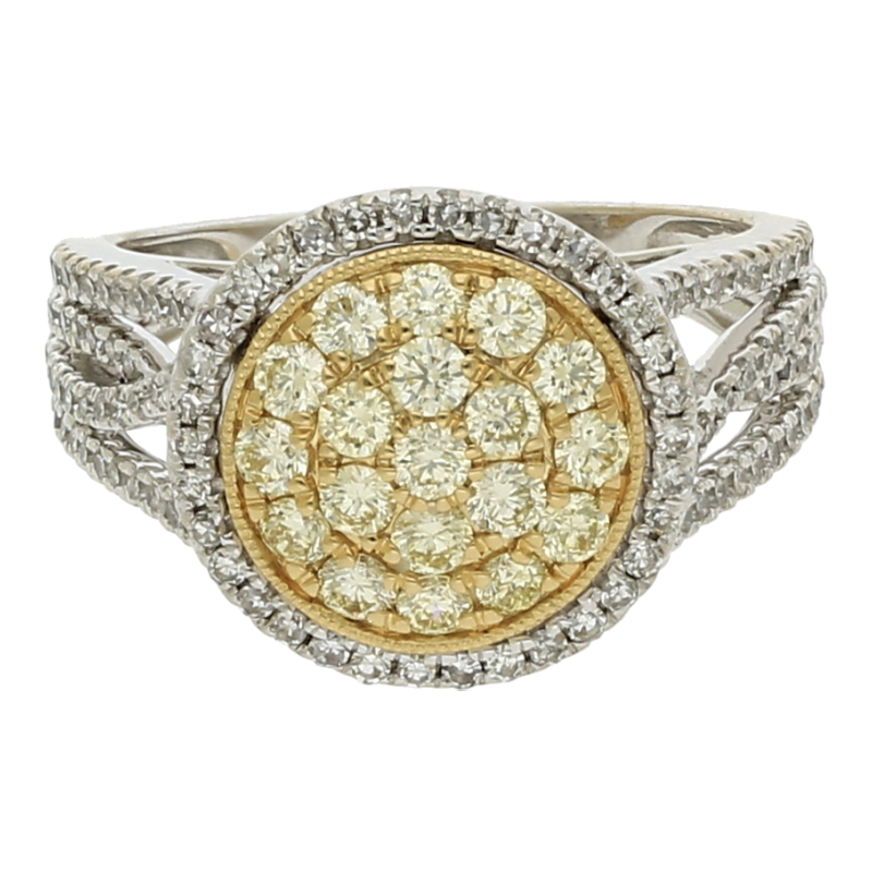 Diamantring 585/14 K Weißgold Brillant ca. 1,25ct.  (K-L) Getöntes Weiß (P1) Deutliche Einschlüsse