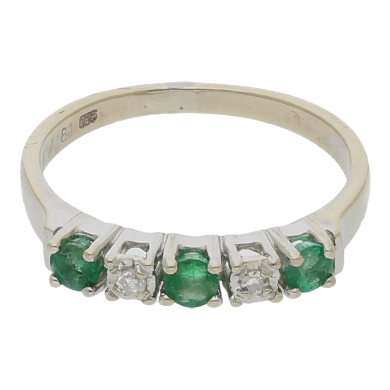 Smaragd Diamant Ring 585/ 14 K gold