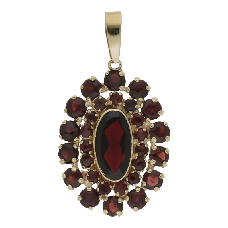 Granat Anhänger 333 Gold