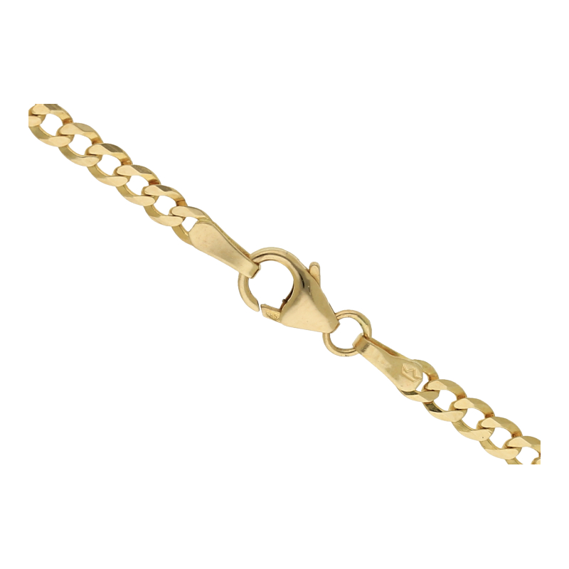 Panzerkette flach 585 Gold L 50 cm B 2,7 mm