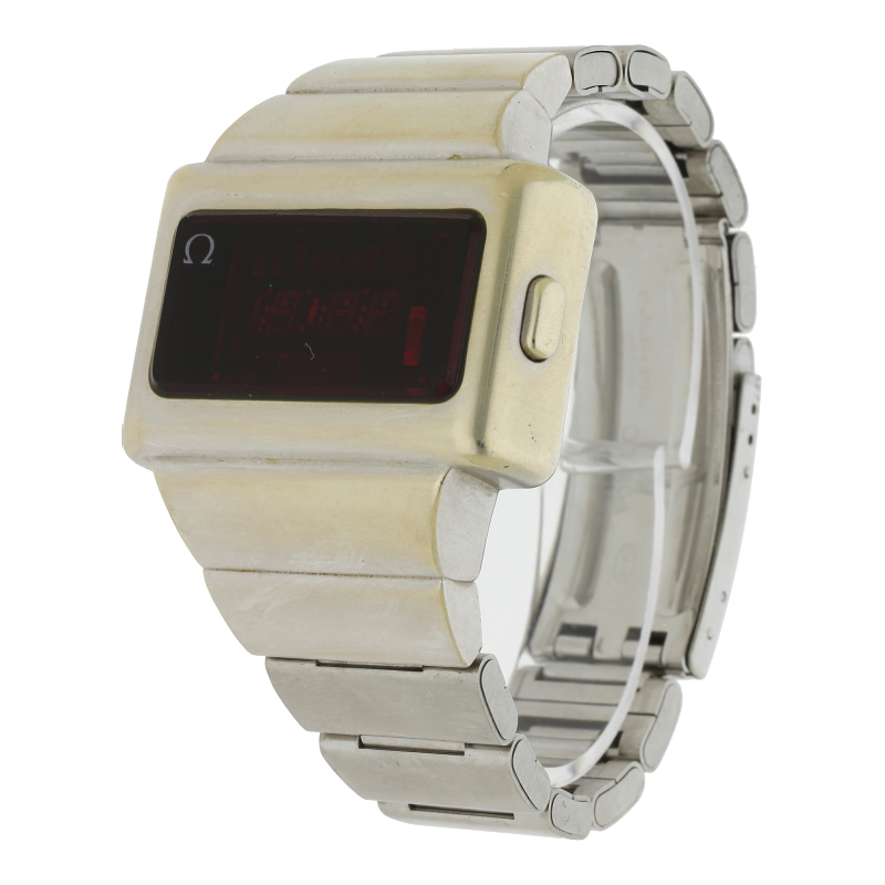 Omega Time Computer TC-1 LED Ref. 196.0017 Weißgold-Doublé 80 Mikron Vintage Sammleruhr Rarität