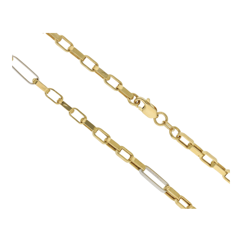 Halskette 585/14 K Gelb-/Weißgold Länge 55 cm Breite 2,8 mm