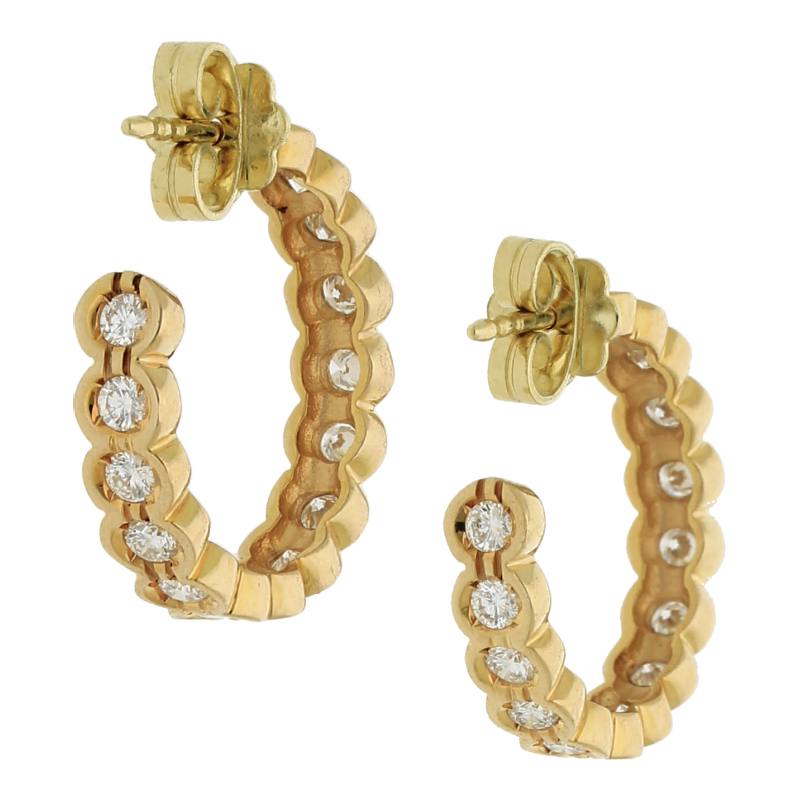 Brillant Creolen 585/ 14 K Gold