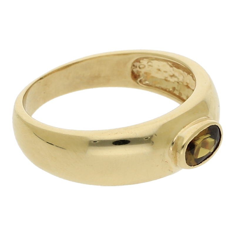 Rauchquarz Ring 375/ 9 K Gold