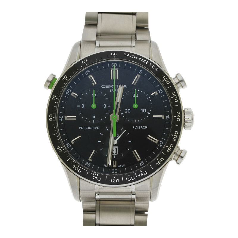 Certina DS-2 Chronograph Flyback Precidrive C024.618.11.051.02 Edelstahl 43mm Quarz 2022 Box & Papiere