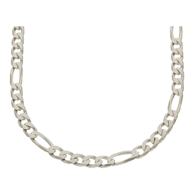 Halskette 925 Silber Figarokette Breite 5,9 mm Länge 50 cm