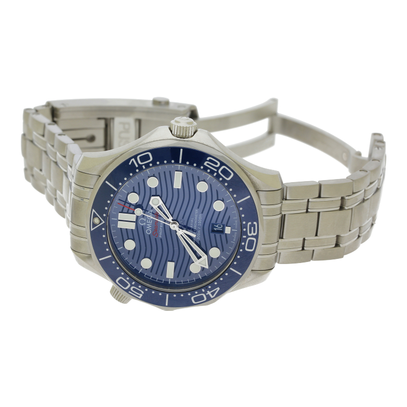 Omega Seamaster Diver 300M 210.30.42.20.03.001 Blau Stahl Full Set 2019