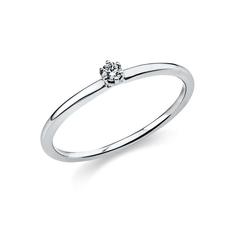 Brillant Solitär Ring 0,05 ct 585/ 14 K Gold