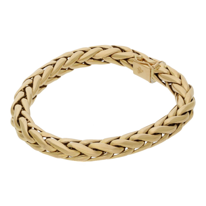 Zopf Armband 19 cm Länge 750/ 18 K Gold