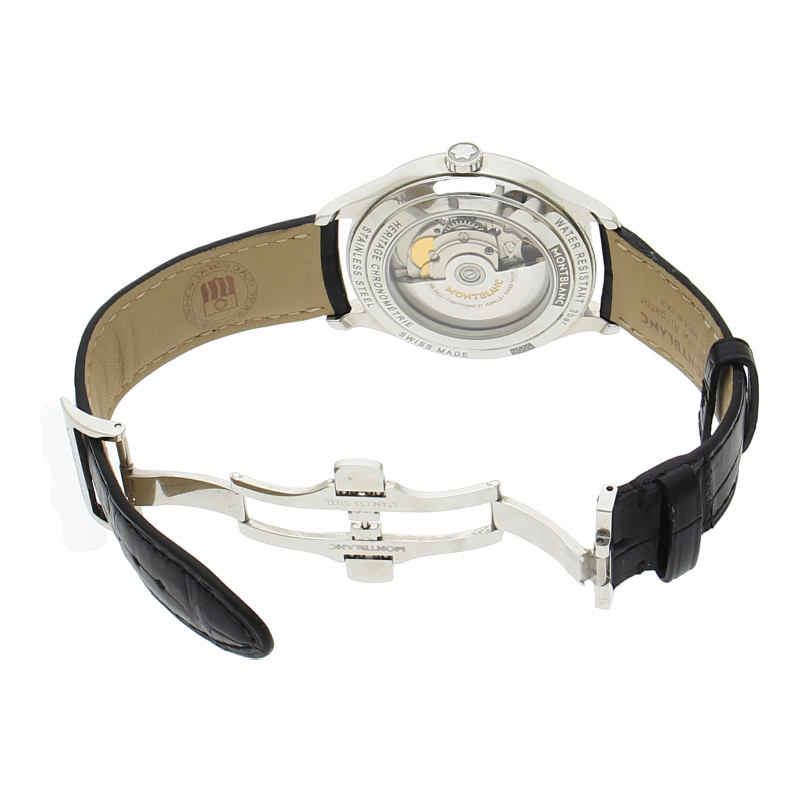 Montblanc Heritage Chronométrie Twincounter Date 114872 Edelstahl 40mm Automatik