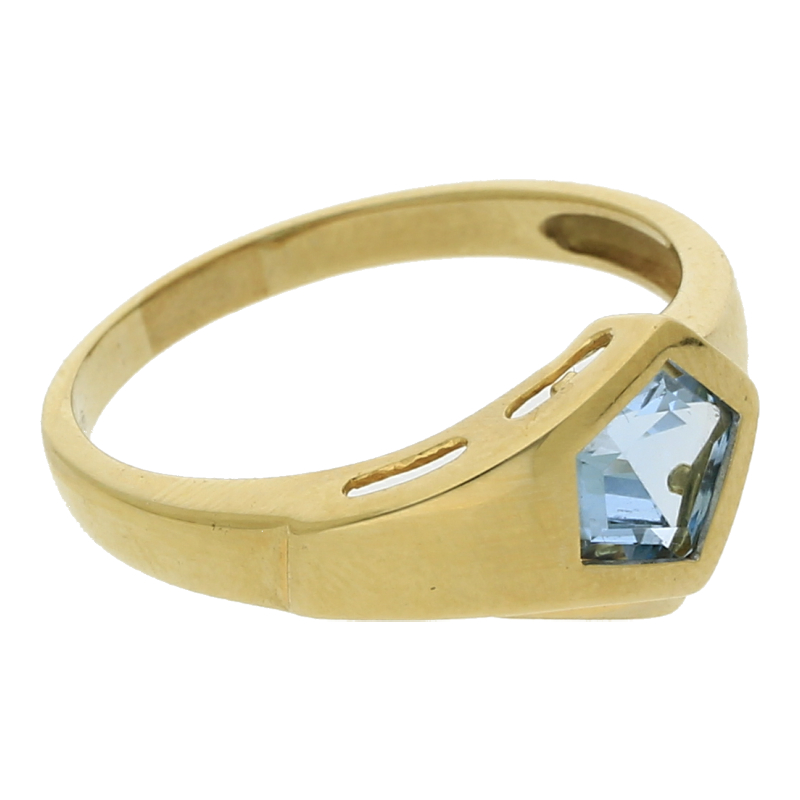 Blautopas Ring 333/ 8 K Gold