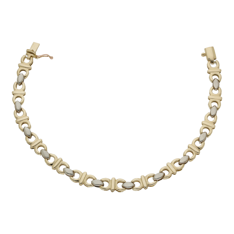 Armschmuck 585/14 K Gelb-/Weißgold Breite 7,0 mm Länge 20 cm