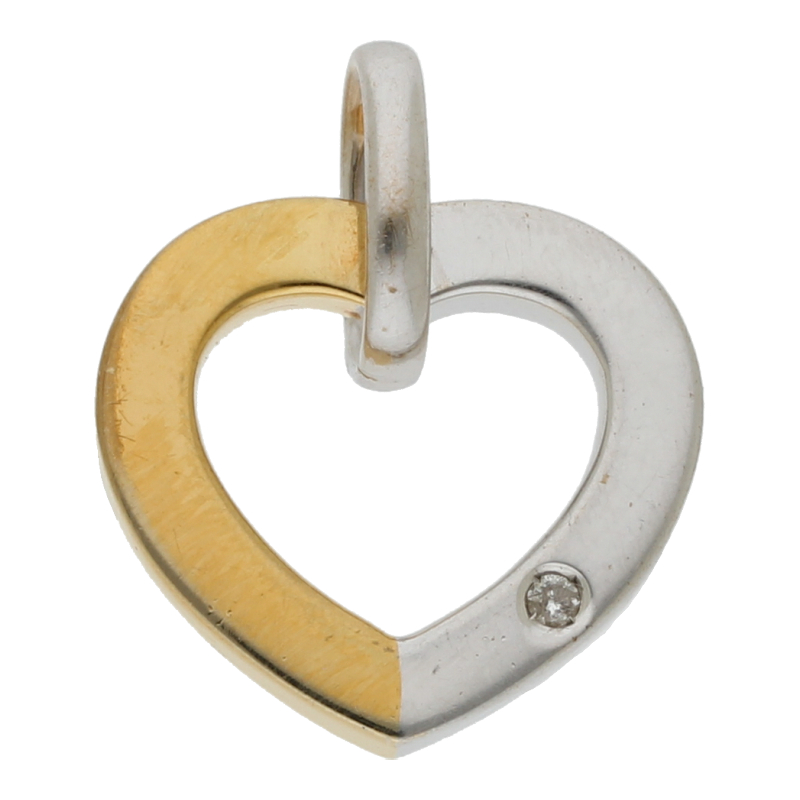 Brillant Herz Anhänger 333/ 8 K Gold