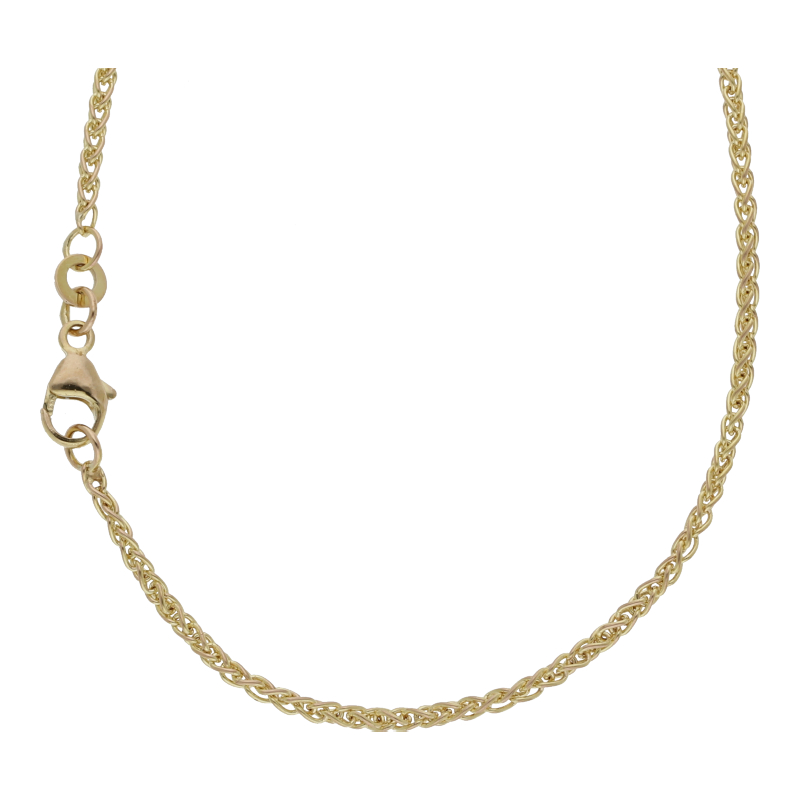 Halskette 333/8 K Gelbgold Zopfkette Länge 45 cm Breite 1,7 mm