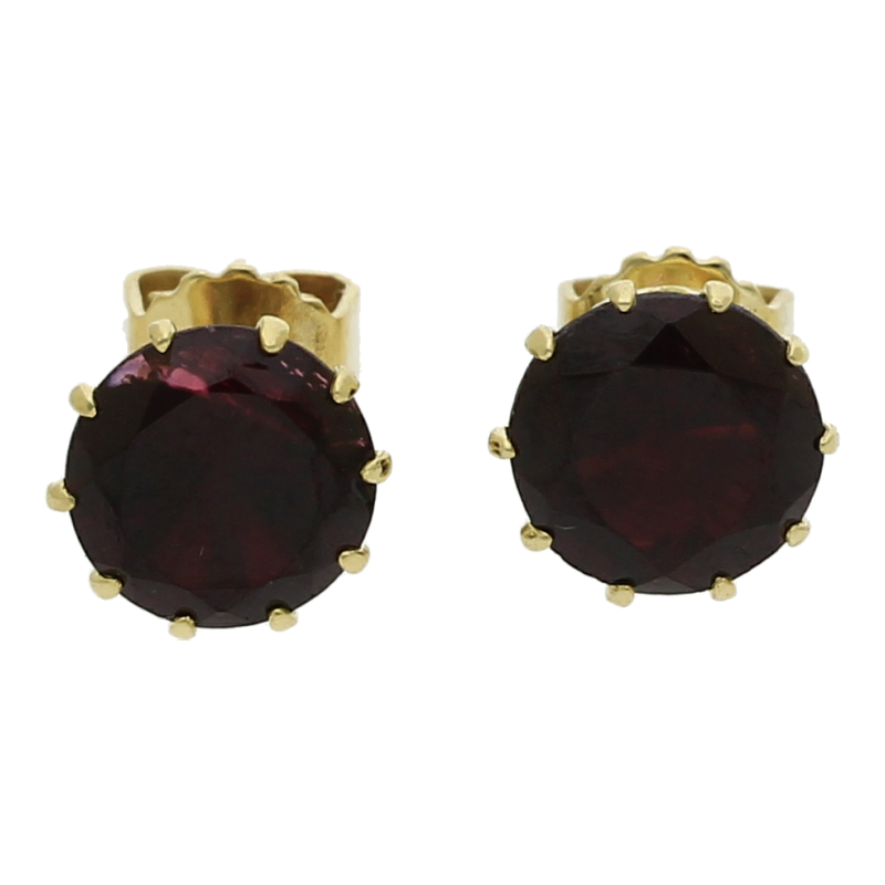 Granat Ohrstecker 585/ 14 K Gold