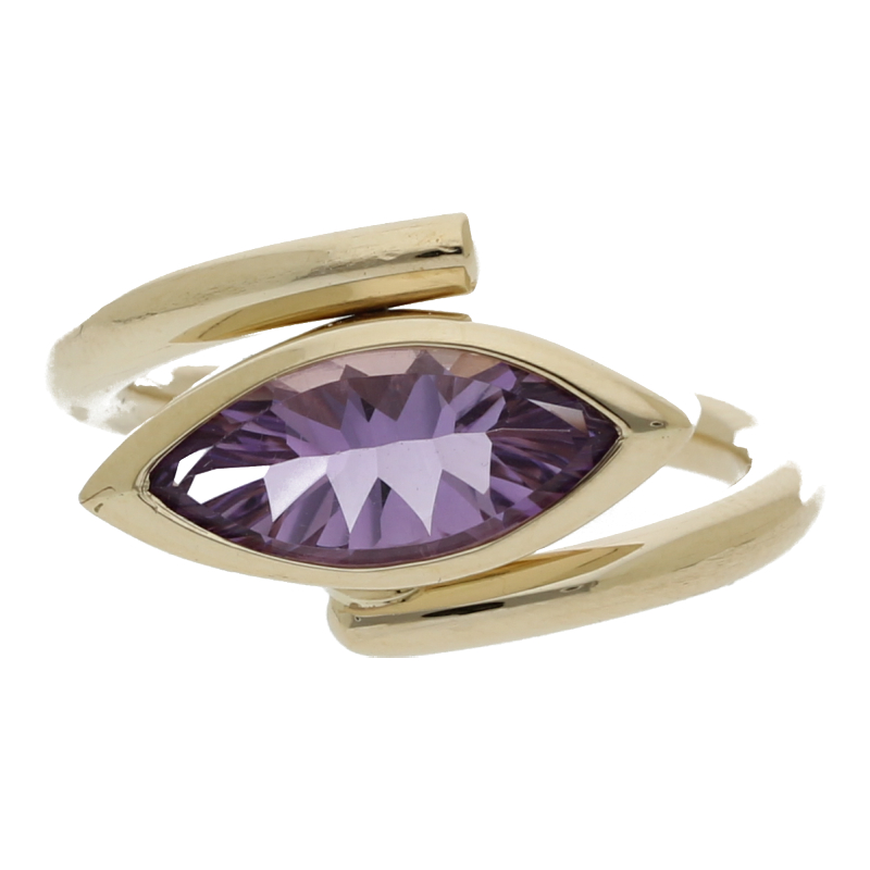 Sternschliff Amethyst- Ring/ Handarbeit