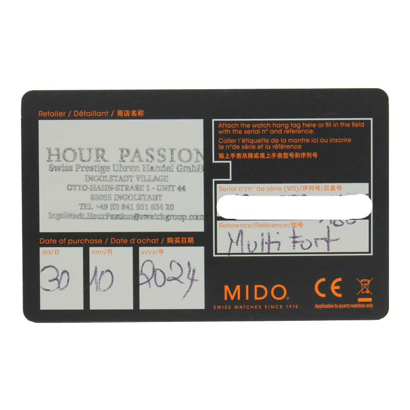 Mido Multifort Automatik 38mm