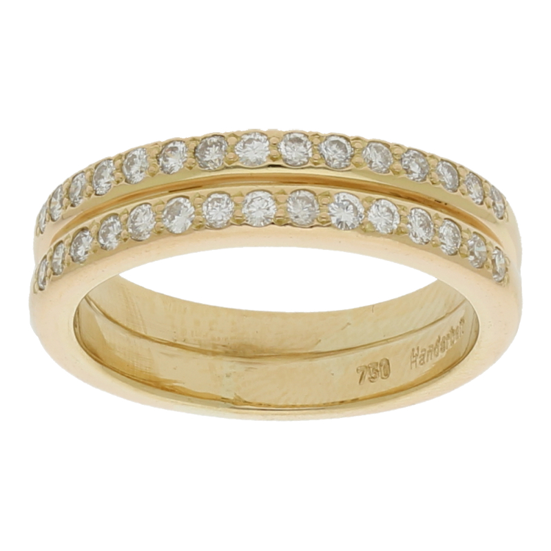 Brillantring Handarbeit GG 750/18 K NP. ca. 4500