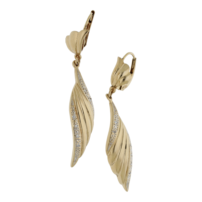 Diamant Ohrhänger 585/ 14 K Gold