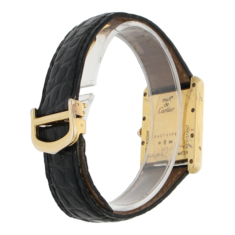 Cartier Must Vermeil Ref. 2413 Quarz Vintage Originalband neue Batterie 2025