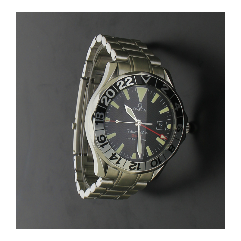 Omega Seamaster 300M GMT 2234.50.00 Stahl Black Dial Full Set 2003 Automatik