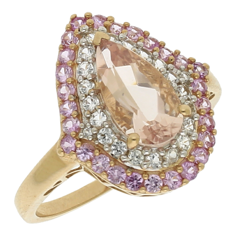 Ring mit Morganit Tropfen NP. ca. 890 Euro
