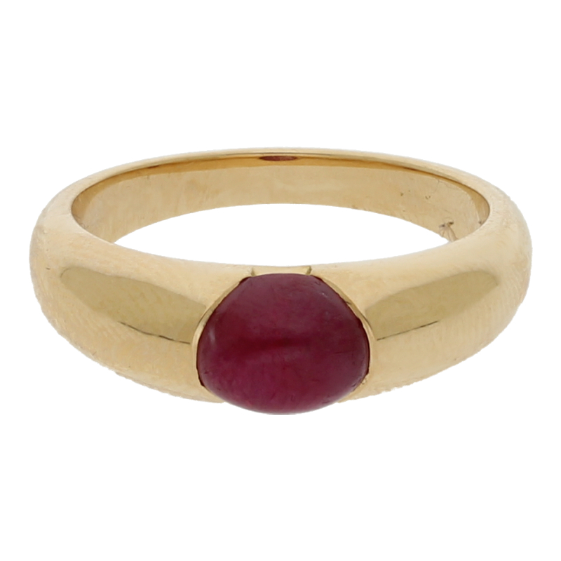 Rubin Cabochon Ring 750/ 18 K Gold